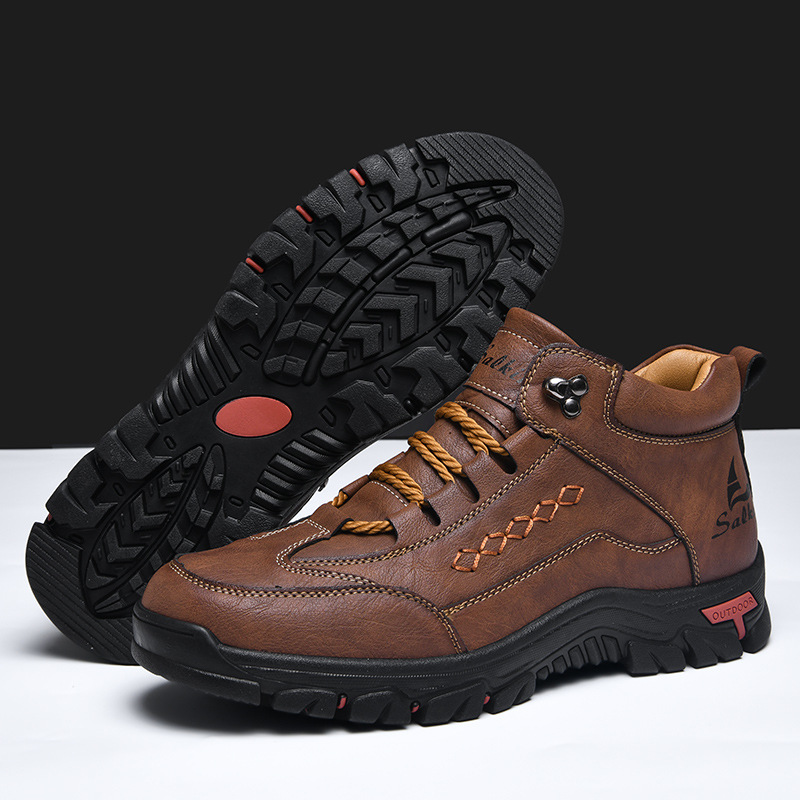 ⏰ Limited-Time 50% OFF – Men’s Orthopedic Handmade Leather Driving Boots – Pressure Relief, Waterproof, Slip-Resistant, Wide Toe, Arch & Ankle Support for Everyday & Travel